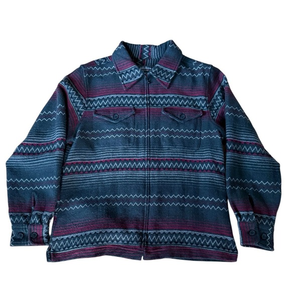 Woolrich Women’s Size M  Aztec Southwestern Wool Blend Jacket Full Zip Cowgirl - Picture 2 of 10